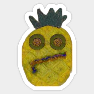 Ring-eyed pineapple yellow Sticker